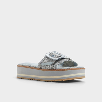 Wavynelly Other Blue Women's Flats - Slide sandal, Platform | Aldo