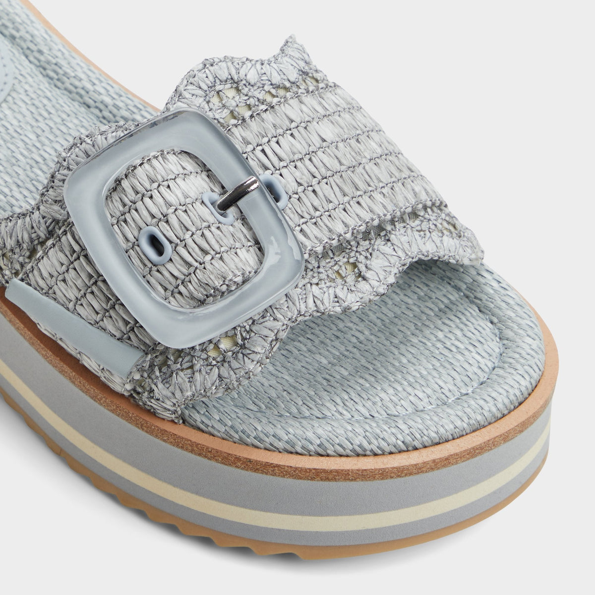 Wavynelly Other Blue Women's Flats - Slide sandal, Platform | Aldo