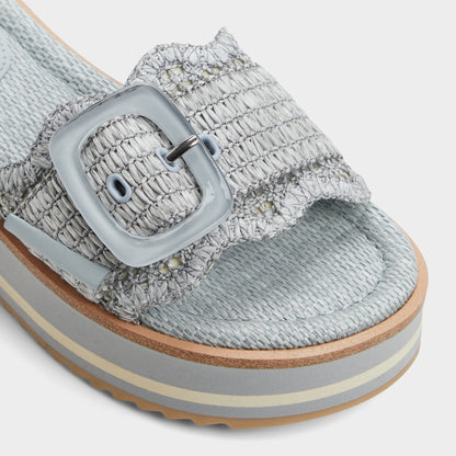Wavynelly Other Blue Women's Flats - Slide sandal, Platform | Aldo