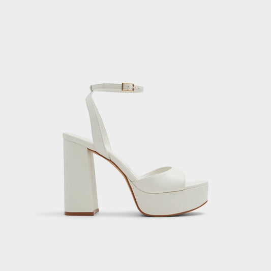 Valoria White Women's Platform sandals - Strappy heeled sandal | Aldo