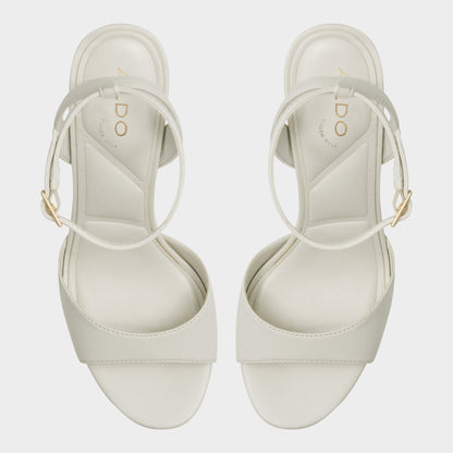 Valoria White Women's Platform sandals - Strappy heeled sandal | Aldo