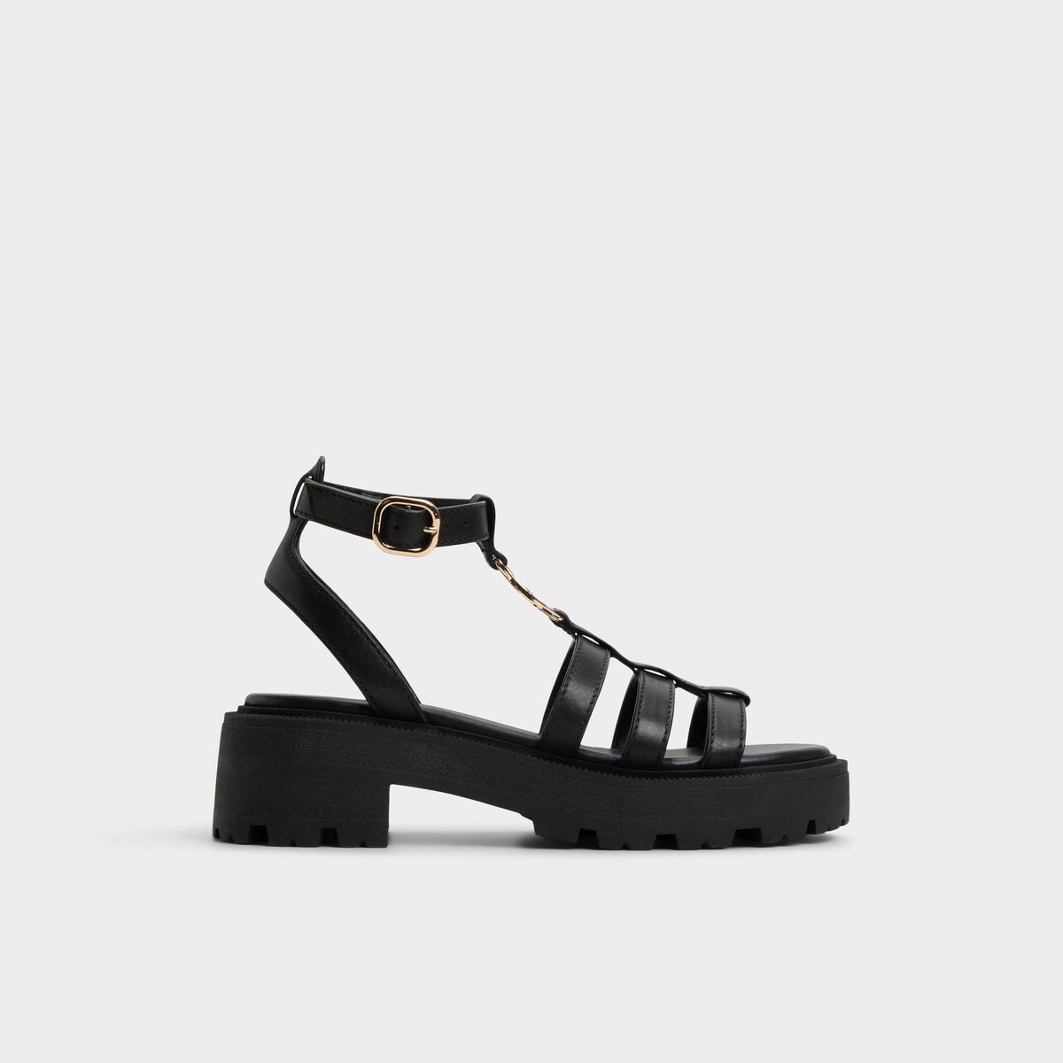 Lamington Black Women's Strappy sandals - Gladiator sandal, Lug sole | Aldo