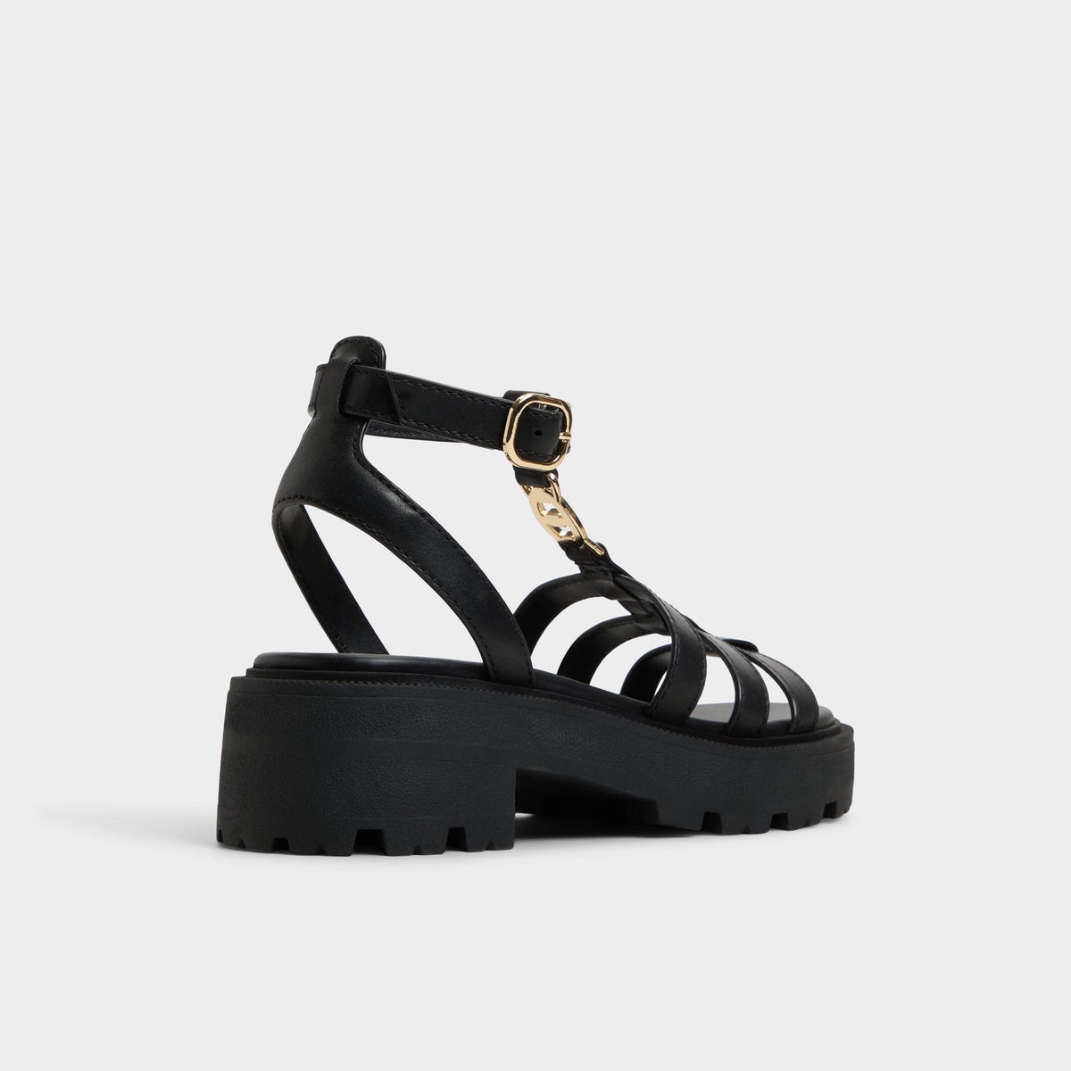 Lamington Black Women's Strappy sandals - Gladiator sandal, Lug sole | Aldo
