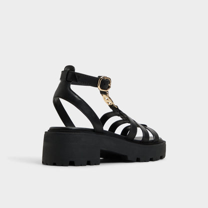 Lamington Black Women's Strappy sandals - Gladiator sandal, Lug sole | Aldo