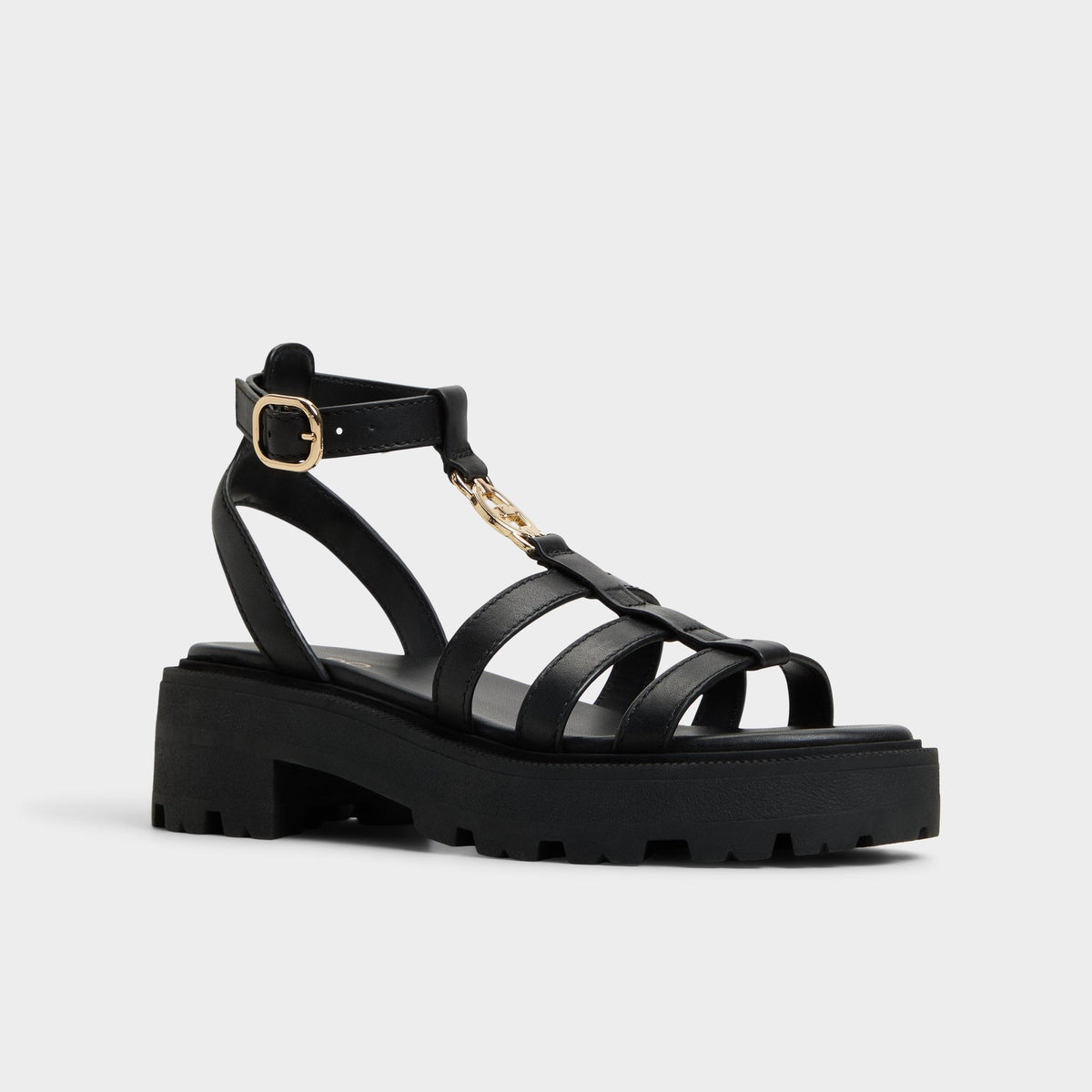 Lamington Black Women's Strappy sandals - Gladiator sandal, Lug sole | Aldo