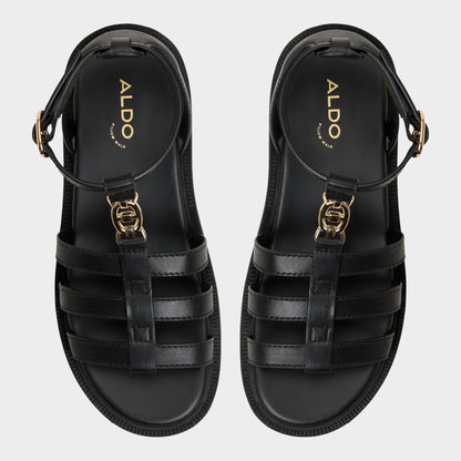 Lamington Black Women's Strappy sandals - Gladiator sandal, Lug sole | Aldo