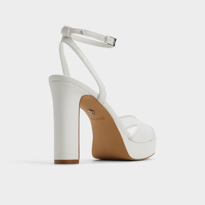 Chicglimmer Other White Women's Platform sandals - Strappy heeled sandal, Block heel | Aldo