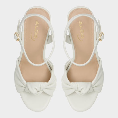 Ulialdan White/Bone Women's Platform sandals - Strappy heeled sandal, Platform | Aldo