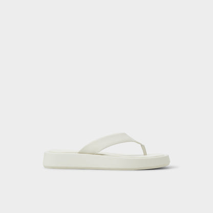Grettle White/Bone Women's Flats - Flip flop, Flatform | Aldo