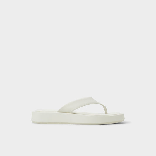 Grettle White/Bone Women's Flats - Flip flop, Flatform | Aldo