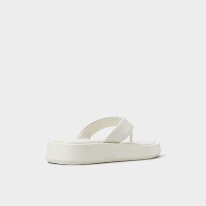 Grettle White/Bone Women's Flats - Flip flop, Flatform | Aldo