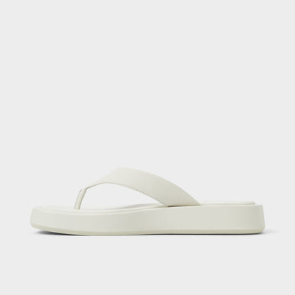 Grettle White/Bone Women's Flats - Flip flop, Flatform | Aldo