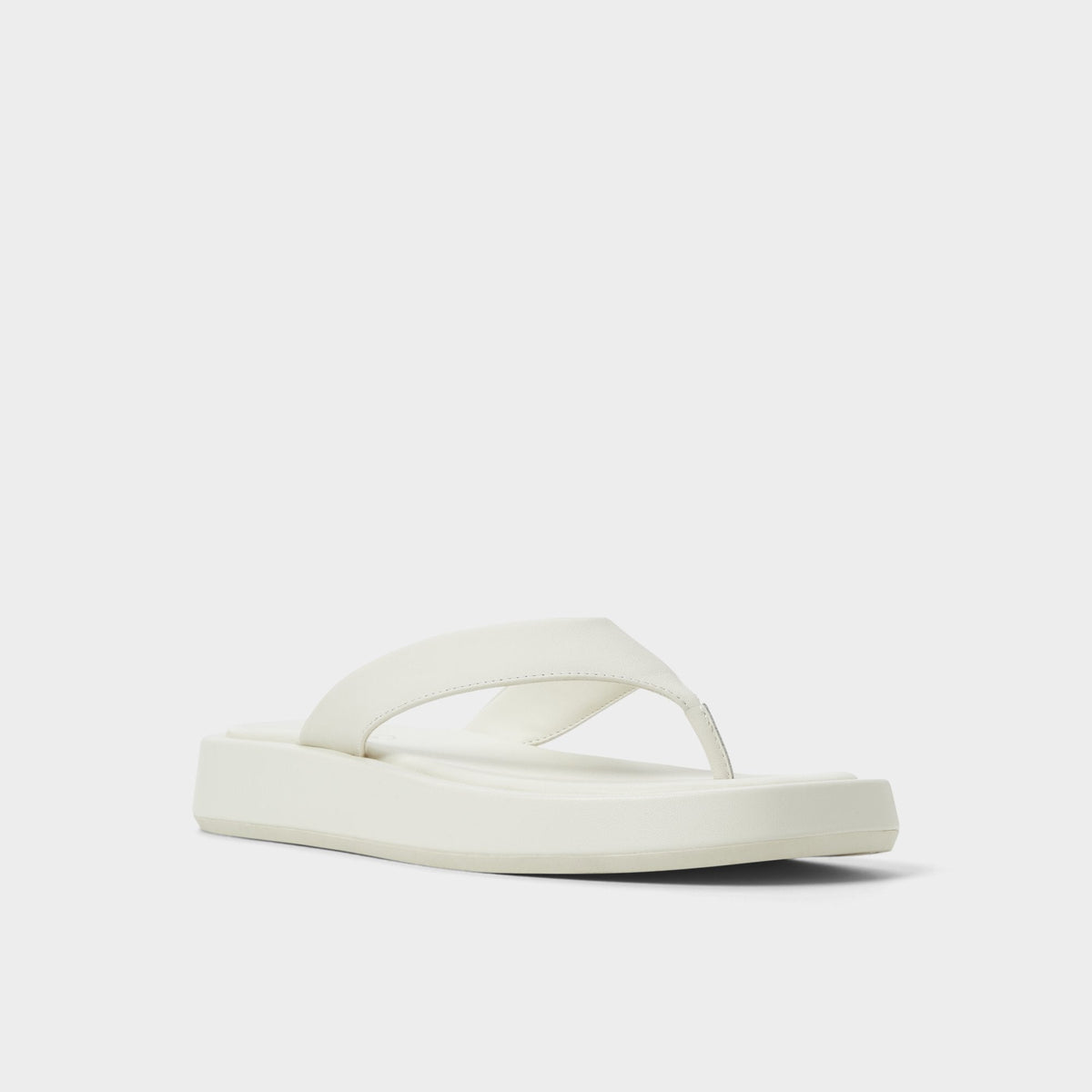 Grettle White/Bone Women's Flats - Flip flop, Flatform | Aldo