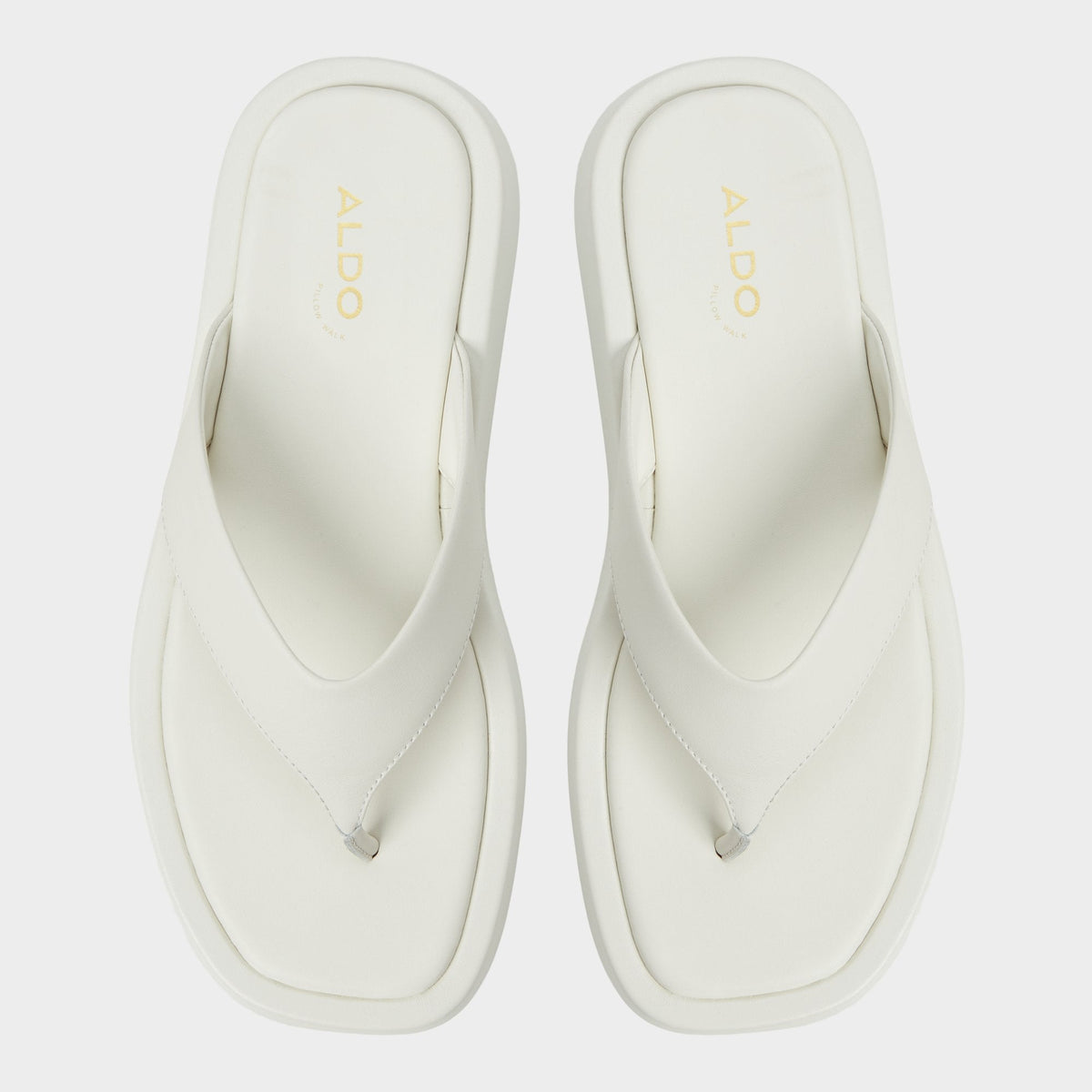 Grettle White/Bone Women's Flats - Flip flop, Flatform | Aldo