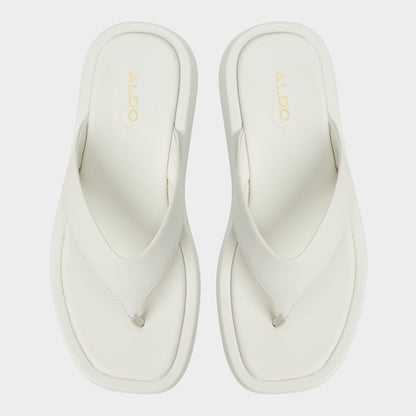 Grettle White/Bone Women's Flats - Flip flop, Flatform | Aldo