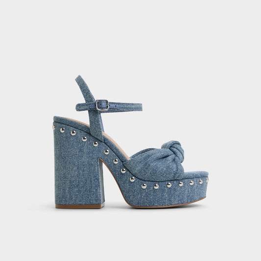 Ulialdan Blue Combo Women's Platform sandals - Strappy heeled sandal | Aldo