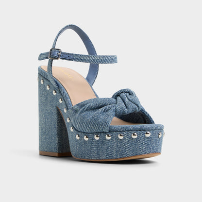 Ulialdan Blue Combo Women's Platform sandals - Strappy heeled sandal | Aldo