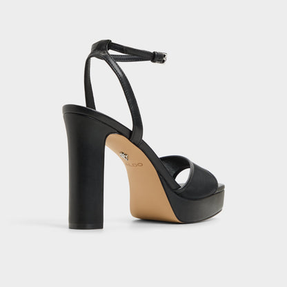 Chicglimmer Black Women's Platform sandals - Strappy heeled sandal, Block heel | Aldo