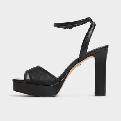 Chicglimmer Black Women's Platform sandals - Strappy heeled sandal, Block heel | Aldo