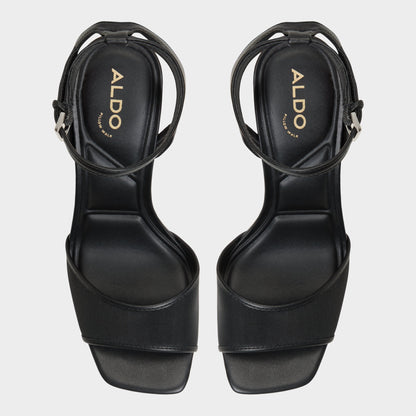 Chicglimmer Black Women's Platform sandals - Strappy heeled sandal, Block heel | Aldo