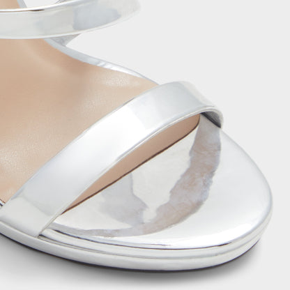 Katswirl in Silver - Strappy sandal, Stiletto platform | Aldo