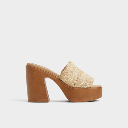 Maysee Natural Women's Platform sandals - Heeled mule, Platform | Aldo
