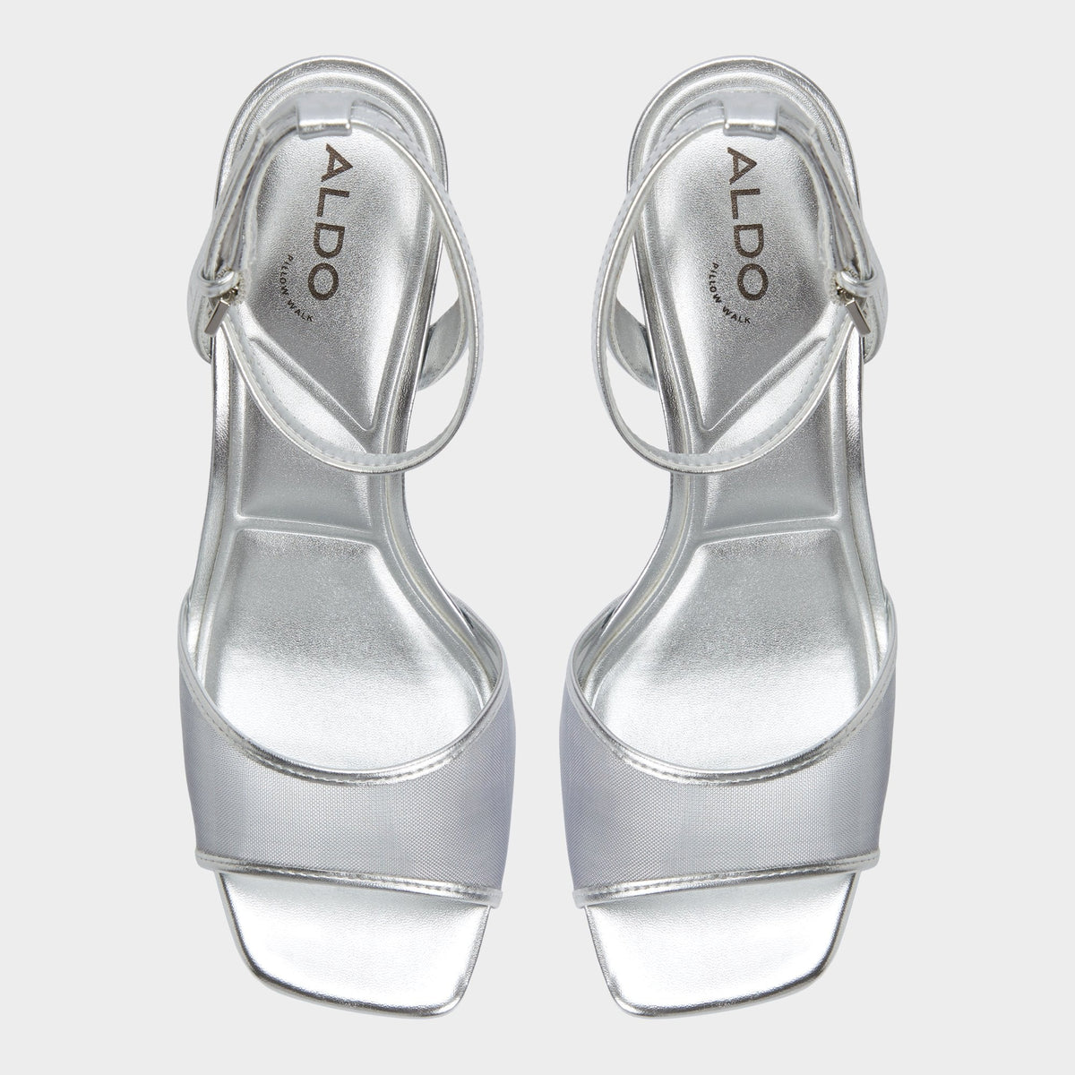Chicglimmer Silver Women's Platform sandals - Strappy heeled sandal, Block heel | Aldo