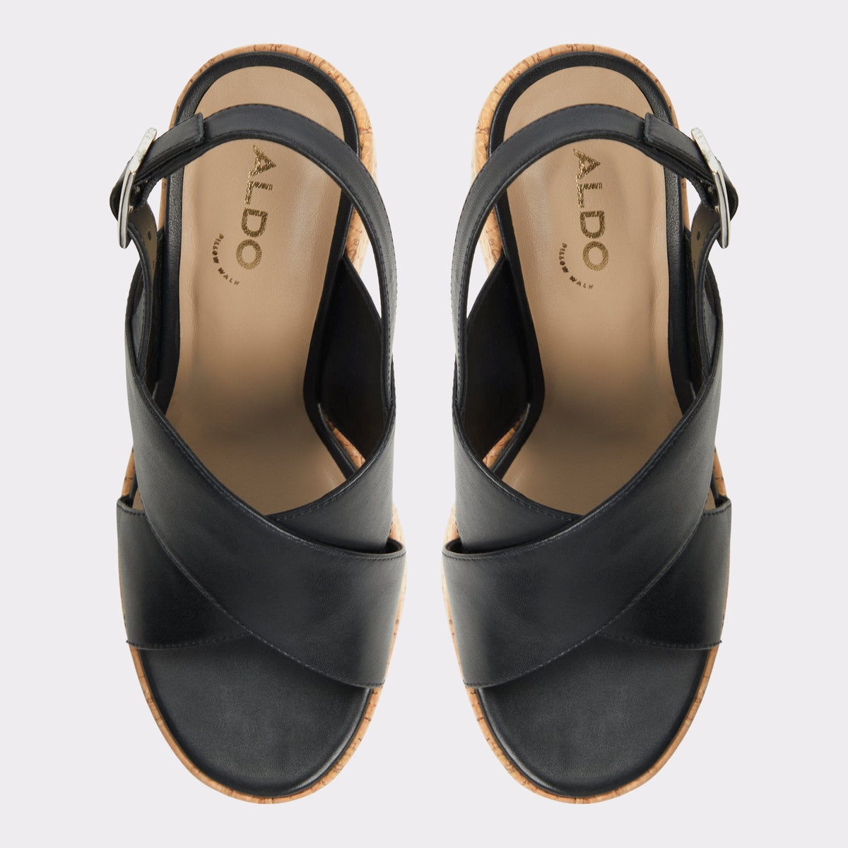 Sandcastle Black Women's Platform sandals - Strappy wedge sandal | Aldo