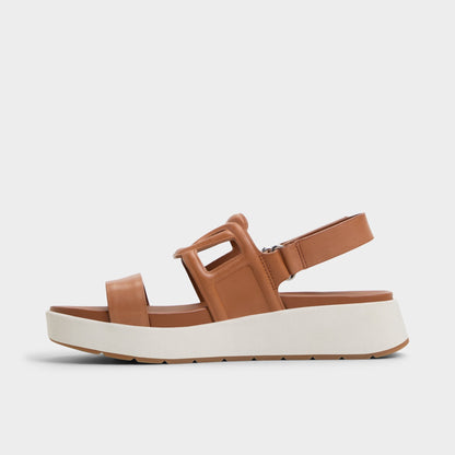 Onuvia Medium Brown Women's Footbed sandals - Footbed sandal, Flatform | Aldo