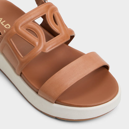 Onuvia Medium Brown Women's Footbed sandals - Footbed sandal, Flatform | Aldo