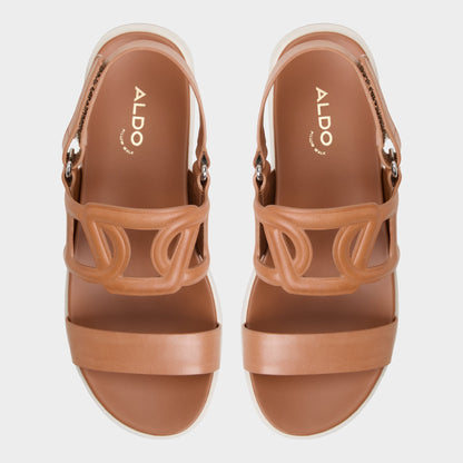 Onuvia Medium Brown Women's Footbed sandals - Footbed sandal, Flatform | Aldo