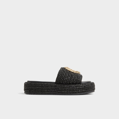 Justbeachy Black Women's Platform sandals - Flatform sandal | Aldo