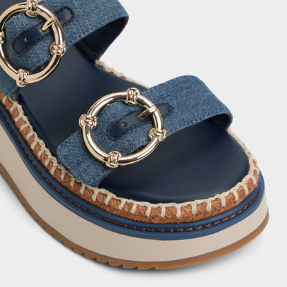 Kaeithien Dark Blue Women's Platform sandals - Slide sandal | Aldo