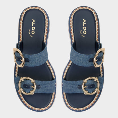 Kaeithien Dark Blue Women's Platform sandals - Slide sandal | Aldo