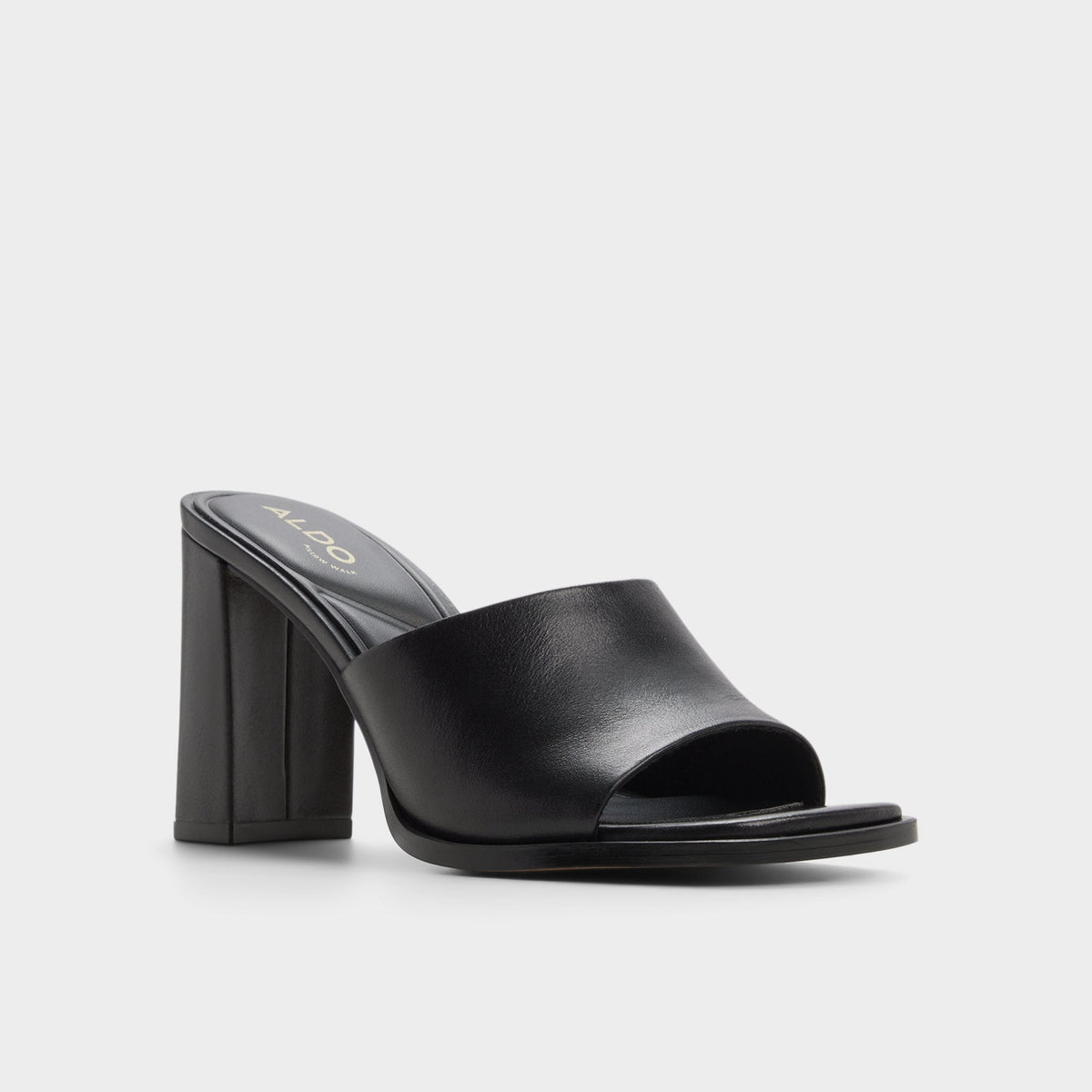 Re in Sophia Black - Heeled mule, Block heel | Aldo