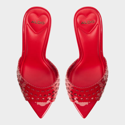 Lovemule in Medium Red - Heeled mule, Stiletto heel | Aldo