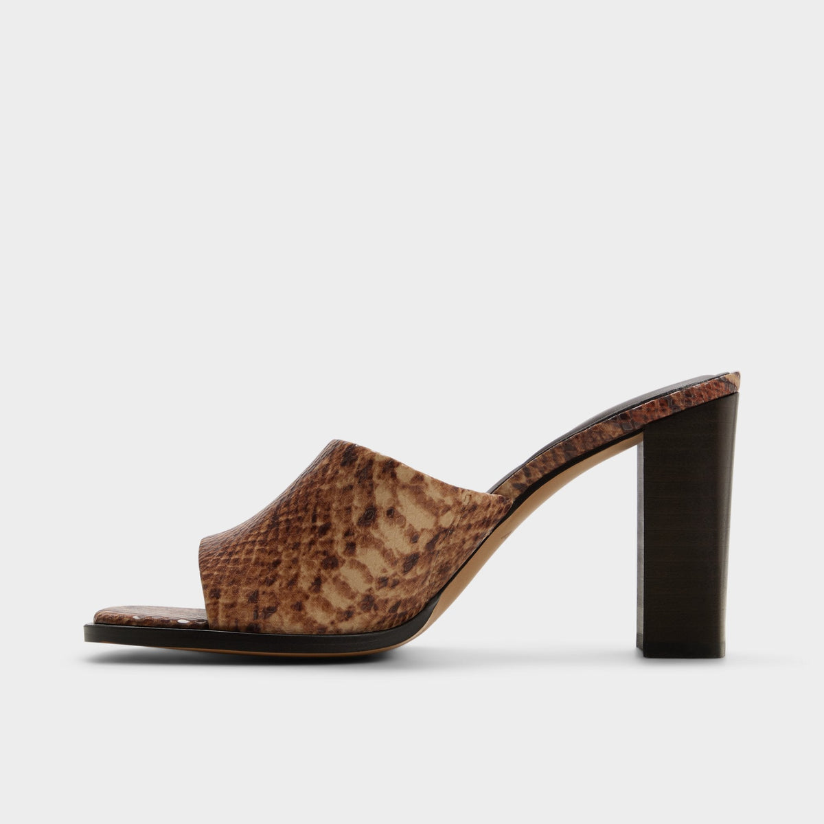 Re in Sophia Brown Multi14190695 - Heeled mule, Block heel | Aldo