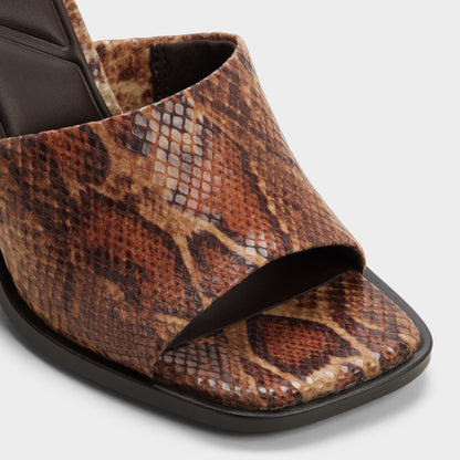 Re in Sophia Brown Multi14190695 - Heeled mule, Block heel | Aldo