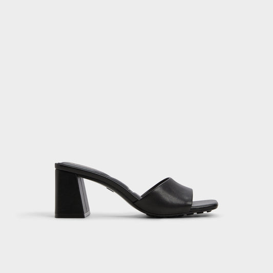 Tisha Black Women's Heeled mules - Heeled mule, Block heel | Aldo