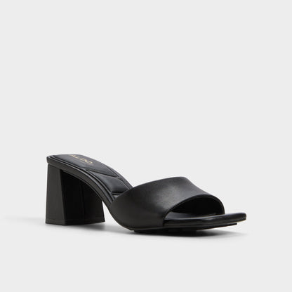 Tisha Black Women's Heeled mules - Heeled mule, Block heel | Aldo