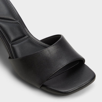 Tisha Black Women's Heeled mules - Heeled mule, Block heel | Aldo