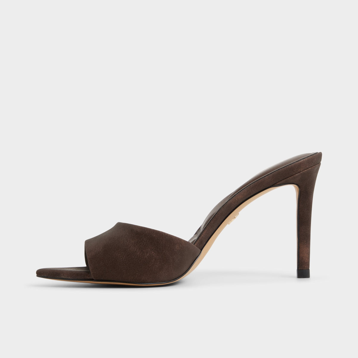 Anniebrilden Dark Brown Women's Mule slides - Heeled mule, Stiletto heel | Aldo