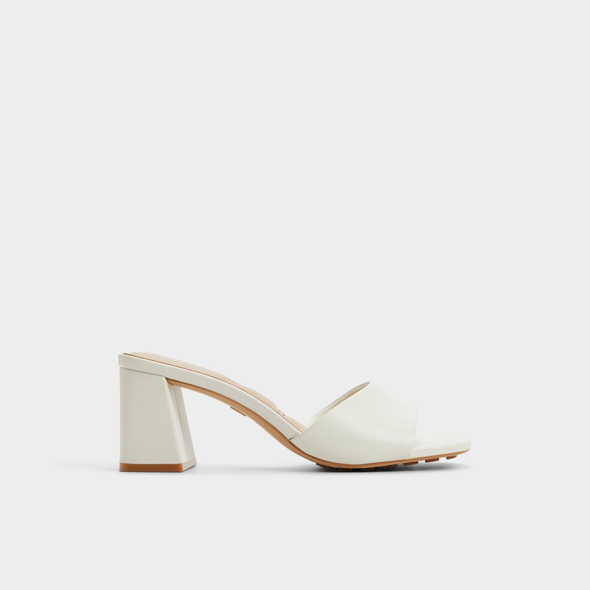 Tisha White Women's Heeled mules - Heeled mule, Block heel | Aldo