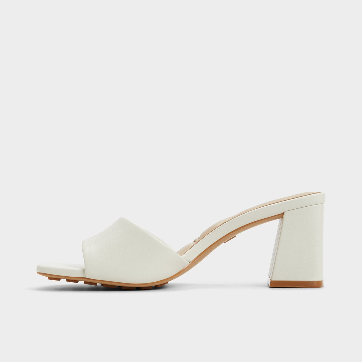 Tisha White Women's Heeled mules - Heeled mule, Block heel | Aldo