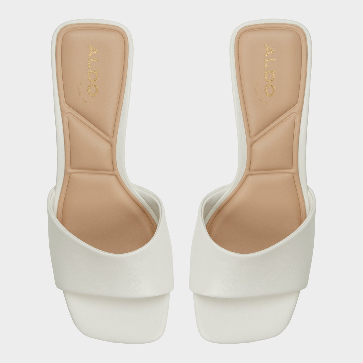 Tisha White Women's Heeled mules - Heeled mule, Block heel | Aldo