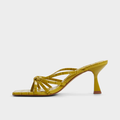 Lumera in Other Yellow - Heeled mule, Stiletto heel | Aldo