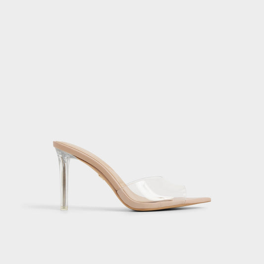 Anitabrilden Beige Women's Mule slides - Heeled mule, Stiletto heel | Aldo