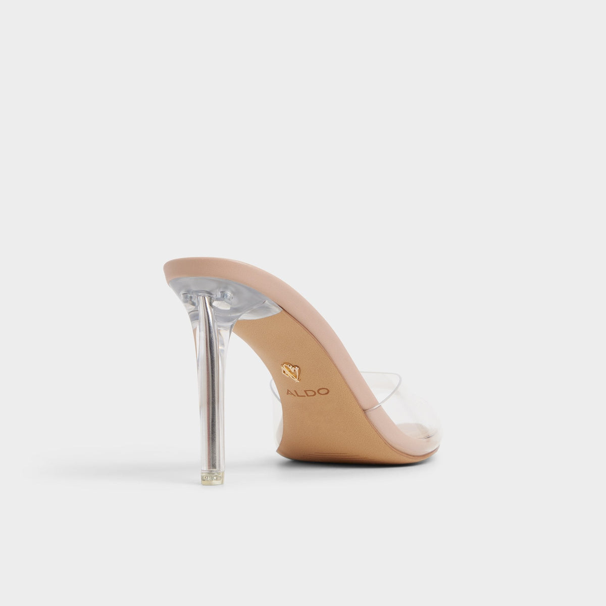Anitabrilden Beige Women's Mule slides - Heeled mule, Stiletto heel | Aldo