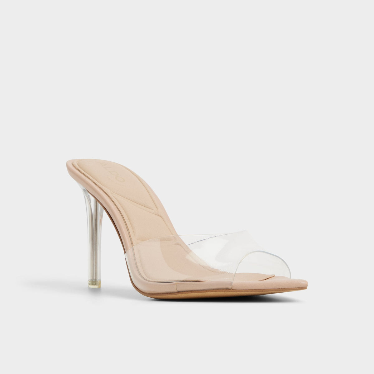 Anitabrilden Beige Women's Mule slides - Heeled mule, Stiletto heel | Aldo
