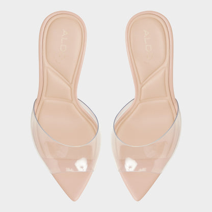 Anitabrilden Beige Women's Mule slides - Heeled mule, Stiletto heel | Aldo